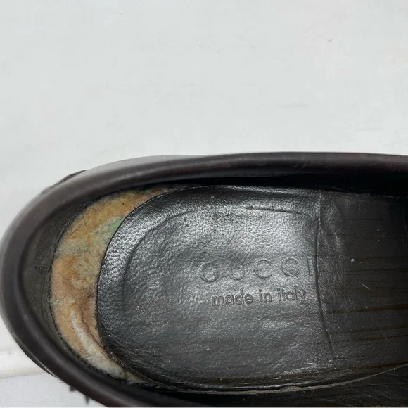 Gucci Brown Leather Men's Loafers 10D - Picture 8 of 15